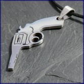Edelstahl Anh�nger  Revolver / Gun 