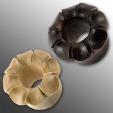 Flesh Tunnel aus Holz  Maya Bl�te 