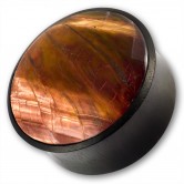 Plug aus Ebenholz mit Inlay aus rotem Tigerauge