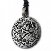 Pewter Pendant  Triskels Amulet 