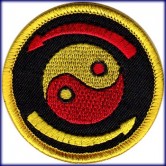 Aufb�gler / Aufn�her  Ying Yang - bunt 