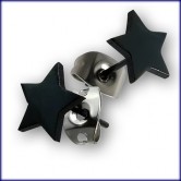 Edelstahl Ohrstecker  Black Star 