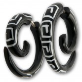 Fake Piercing aus Horn  Maori Tribal 
