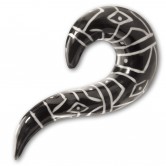 Horn Klaue mit Knochen Inlays  Maori Hook 