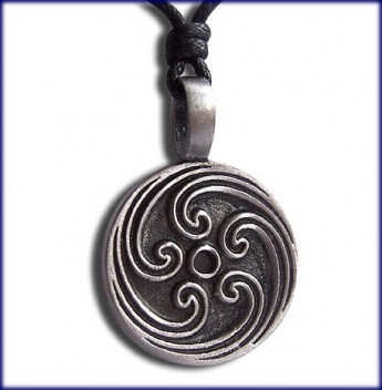 Zinn Amulett  Keltisches Druiden Symbol 