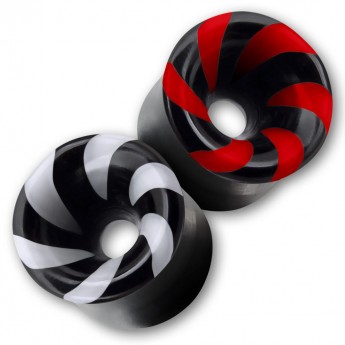 Horn Tunnel mit Knochen Inlay  Swirl  in Rot oder Weiss