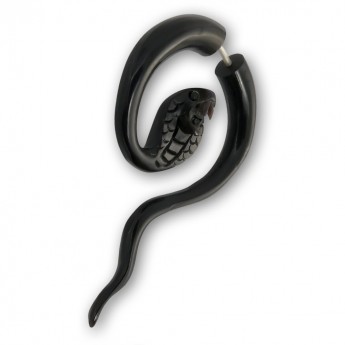 Horn Fake Piercing  Schwarze Kobra 