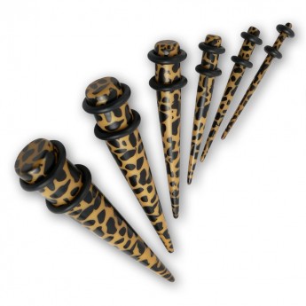 Expander Set mit Leoparden Print 2 bis 10mm