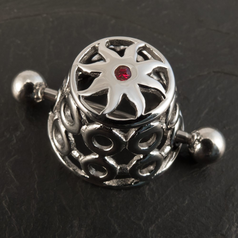 SURGICAL STEEL NIPPLE CAGE SHIELD nipple piercing bdsm SM gothic domina master