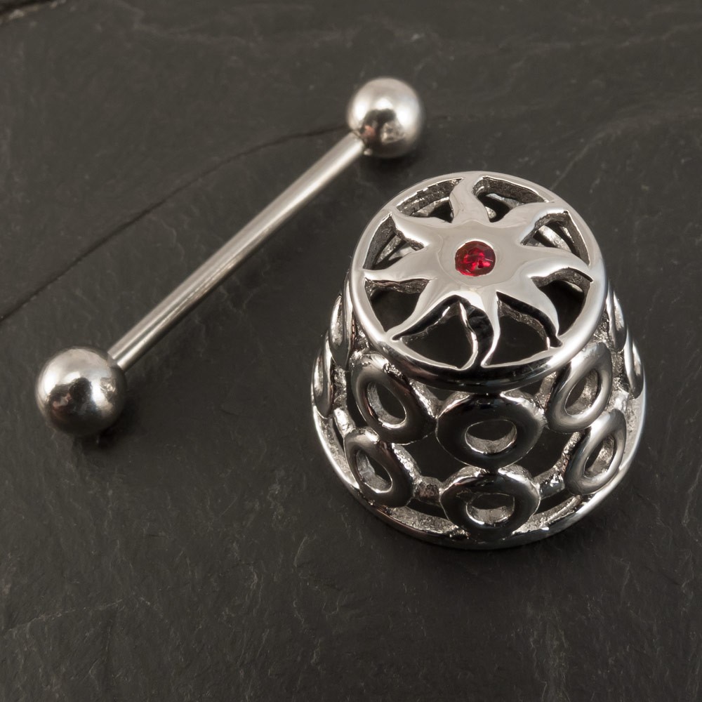 SURGICAL STEEL NIPPLE CAGE SHIELD nipple piercing bdsm SM gothic domina