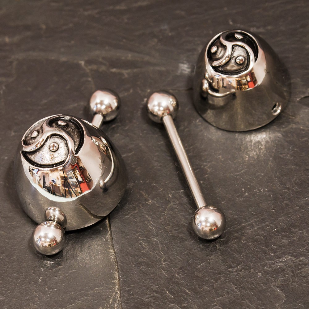 Nipple Shield Stainless Steel BDSM Triskel chest nipple piercing