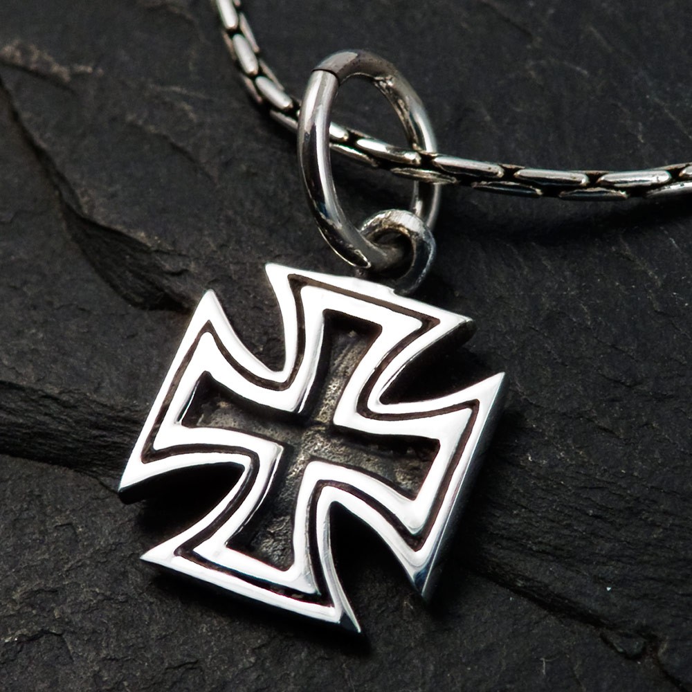 925 SILVER IRON CROSS templar knight freemason biker mason chopper