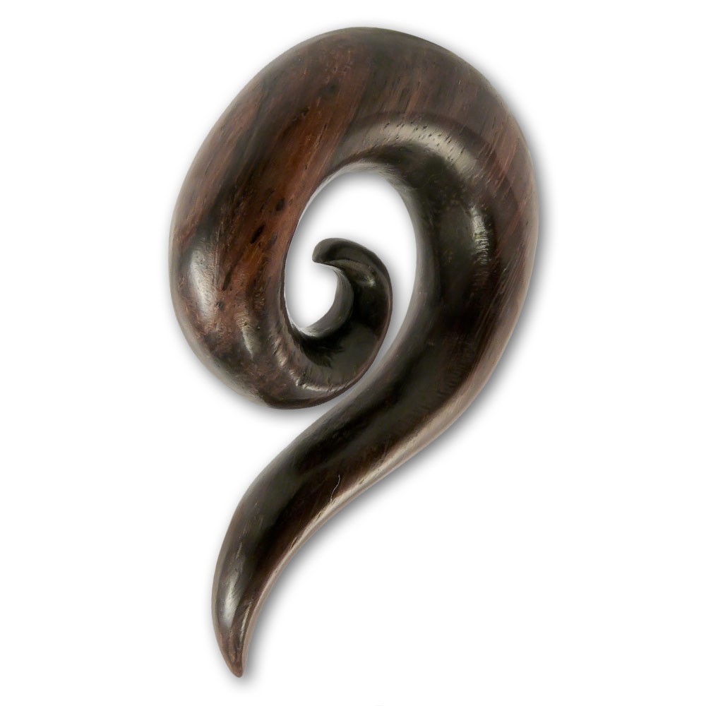 Handgeschnitzte Dehnspirale Aus Holz - Elefant Design Für Ohr-Tunnels 6-14mm