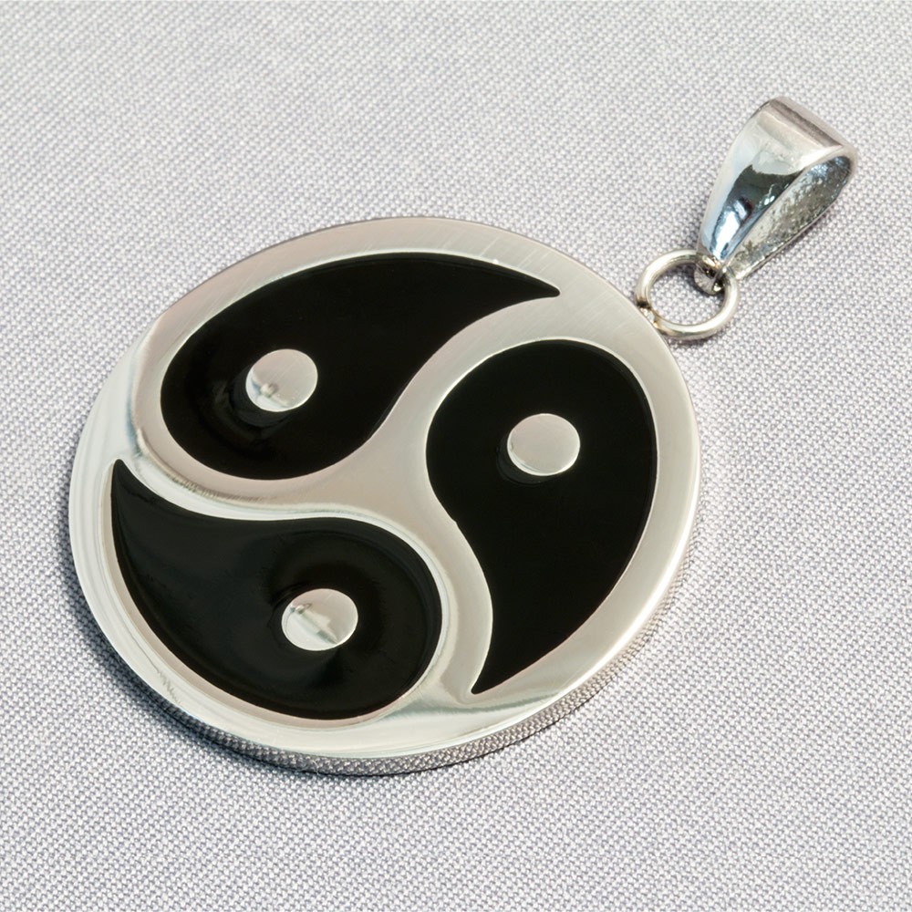 Pendant Bdsm Triskele Stainless Steel Jewelry Of O Black Silver Men