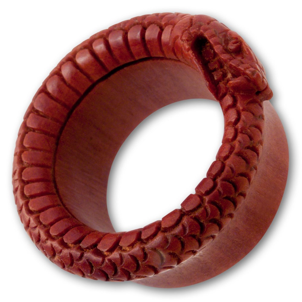 Sawo Wood Tunnel "Midgard Snake / Jormungand" Ear Jewelry Flesh Tunnels