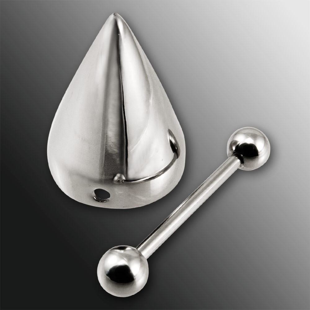 Cone / Spike Nipple Shield from polished 316L stainless steel Piercings