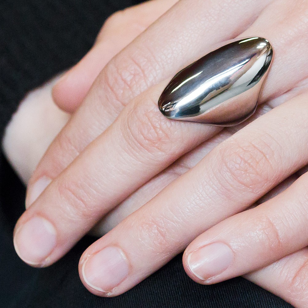 Long Oval Designer Stainless Steel Ring Rings Rings for Women Wide Rings