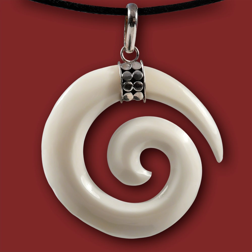 Ciondolo Onda Koru In Peltro - Realizzato A Mano Da William Sturt - Foto 12
